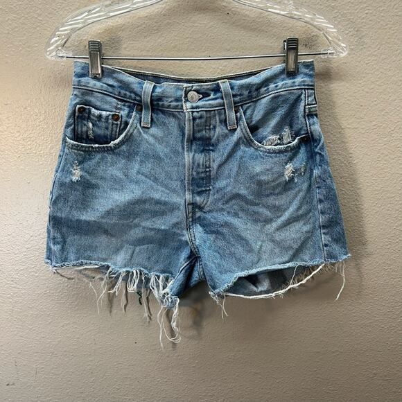 Levi's Pants - Levi’s 501 Cut-Off Jean Shorts size 26 Denim Distressed Daisy Duke Light Wash